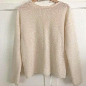 La Maille Sezane Mohair Alpaca Button Back Sweater